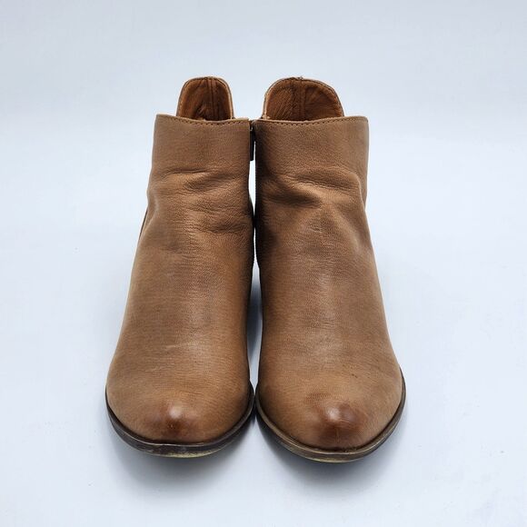 Lucky Brand Banterr Brown Leather Ankle Boots Size 9 - Picture 2 of 10